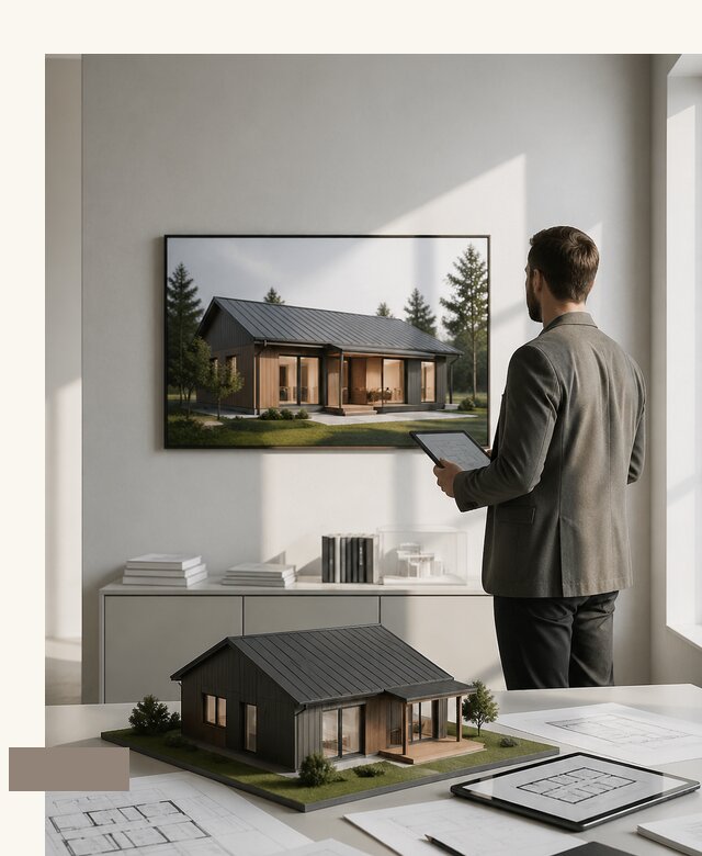 Дом 150 кв м проект и цена от 321150 руб в Алапаевске А3дПро-Лпв